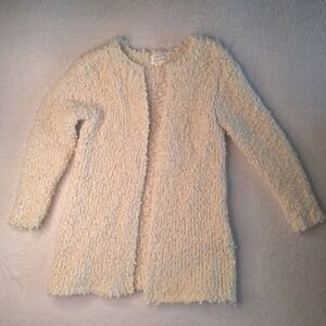 Zara Girls Knitwear Winter Collection Cream Popcorn Knit‎ Cardigan Size 13-14